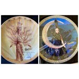 Barbie Collectibles Limited Porcelain Plate Goddess Sun Moon ENESCO Bob Mackie